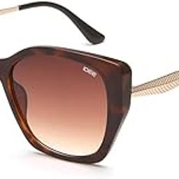 sunglasses| 100% UV protected | Gradient | Full Rim | Butterfly | Women | Medium | Shiny Brown Demi Polycarbonate Frame | Brown Gradient Polycarbonate Lens-17
