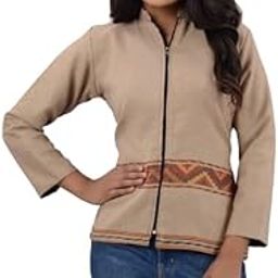 Women’s Regular Fit Printed Jacket – Beige, Stylish and Comfortable Outerwear for Casual and Formal Occasions. Featuring Elegant Design |Printedjacket1-2-P-image-86