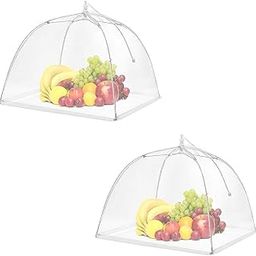 JAGDIV Food Mesh Tents Umbrella Cover Foldable Collapsible Reusable Mesh Food Covers for Picnic Camping Parties BBQs (Pack of 2)-picture-28