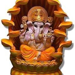 Shawshank 3ft Diya Mandir Ganesh Fiber Water Fountain for Living Room Puja Room Home Dcor, Home Entrance Decor,Indoor, Living Room, Office, Mandir Dcor, Idol Statue Lord Ganesha face Wall(Black)-image-10
