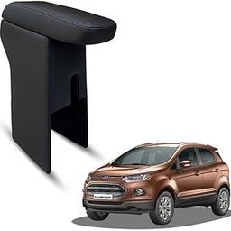 Carigiri Premium Finish Car Armrest with Storage Box And High Density Moulded Foam For Ford Ecosport (Black With Black Seam,Nappa Leatherette)-image-24