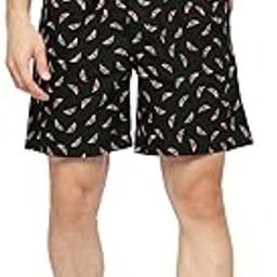 Men's Soft Cotton Printed Boxer Shorts with Two Side Pockets-image-1