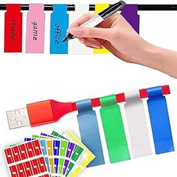 240 PCS Waterproof Cable Labels, Self-Adhesive Wire Tags for Cable Management, Printable for Laser Printer and Handwriting, Tear Resistant-18