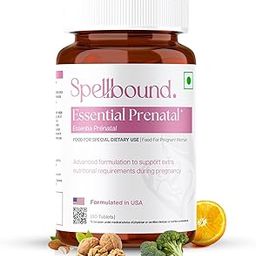 Spellbound Prenatal Multivitamin for Pregnancy with DHA, Choline, Iron & Folic Acid|Helps Reduce Birth Defects, Supports Baby Brain Development|Formulated in USA - 60 Tabs, 1 count, 60 capsules-image-67