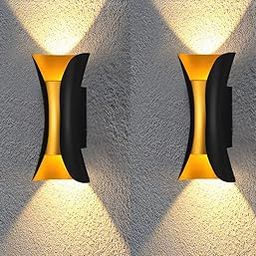 Groeien 10 Watt Waterproof Led Modern Wall Lamp Decorative Garden Lights Up And Down Outdoor Wall Light (Pack Of 2)(Aluminium)-image-37