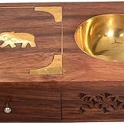HusNain Wooden Ashtray for Home | Ashtray for cigarette stylish | Ashtray with Lid | Ashtray for Ash | Ashtray with Cigarette Storage Case Box Drawer - Brown-image-17