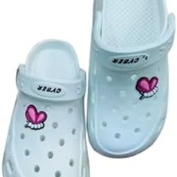 White Butterfly Clogs Fashionable Comfortable Lightweight High Heel Clogs Slipper Sandal for Women's and Girls-picture-19
