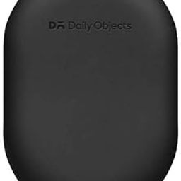 DailyObjects Oblong Earphones & Cable Pouch for Cables/Chords/Wires | Wire Winder, Earphones Holder, Mini Clip Organiser | Made of Non-deformable Silicone | for Office and Travel Purposes - Black-25