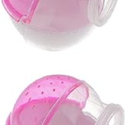 BNF® 2 pcs Hamster Mouse Small Pet Bathroom Cage Box Bath Sand Sauna Toilet Pink|Pet Supplies | Small Animal Supplies | Cages & Enclosure|2 Piece Hamster Bathroom-image-5