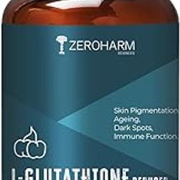 L-Glutathione Reduced with Vitamin C - Skin Glow & Brightening Supplement - Plant-Based Antioxidant - Collagen Support - With Vitamin C, E & Biotin - 60 Veg Capsules By ZEROHARM-29