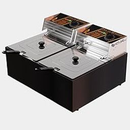 Commercial Deep Fryer, 12L Capacity, 2500W Dual Heating, Smart Timer, Temperature Control, 220-240V (Black)-image-46