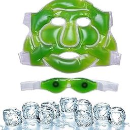 Instakart Aloe Vera Cool Gel Full Face Mask Summer Ice Cooling Sleeping Mask For Eye Patches Remove Dark Circles Fatigue Cool Eyes Patch Pads Eye Care + eye Mask,1Pcs-48
