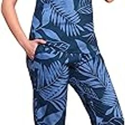 Blue Floral Printed Night Suit Pajama Set-image-26