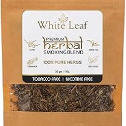 White Leaf 100% Natural Flavour Herbal Smoking Blend 1 Pack (1 Oz/ 30 gm) - Tobacco & Nicotine Free Smoking Mixture-image-45