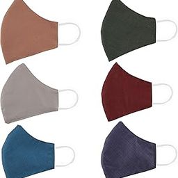 Latest Fashion Plain Cloth Face Mask Ear tight White Elastic - Cotton Masks for Adult - [PLAIN | Pack Of 6]-image-45