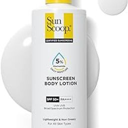 SunScoop 5% Niacinamide Daily Moisture Sunscreen Body Lotion SPF 50+ PA++++ | 24-Hours Moisturization | Prevents Tan & Sunburn | Reduces Pigmentation | Lightweight & Non-sticky | Leaves No White Cast | For All Skin Types | Body Sunscreen for Summer | 200 ml-9