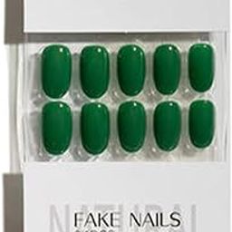 KIRA Artifical Fake Nails With Buffer Glue Natural False Nails Delicate Comfortable With Long Lasting And Waterproof For Women A26 (Sacramento) (Pack Of 24)-87