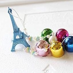 LUKAPLUS® Eiffel Tower Metal Windchimes (Blue/Pink)-15