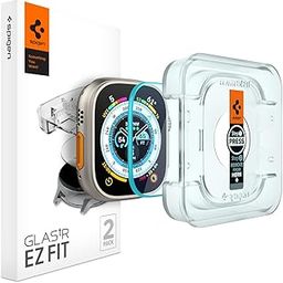 Spigen Ez Fit Tempered Glass Screen Protector Guard For Apple Smartwatch Ultra (49Mm) - 2 Pack-32
