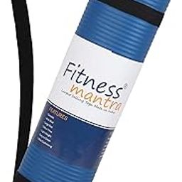Fitness Mantra® 8mm NBR/Sponge Anti Slip Yoga Mat with Carrying Strap for Women’s and Men’s Exercise| 1 Piece| (Blue)-image-98