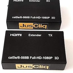 JusCliq® Powered HDMI Extender RX Receiver and TX Transmitter HDMI Repeater Over Cat5e, Cat6 Upto 60 Meters Supports 3D & Full HD 1080p for TV Projector-picture-23