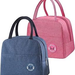 Milton Lunch Bag Office Tiffin Bags for Men Women Kids | Insulated Hot Cold Travel Lunch Bag | for Lunch Tiffin Box & Bottle | for Office & School - Pack of 2 (Blue & Pink)-image-22