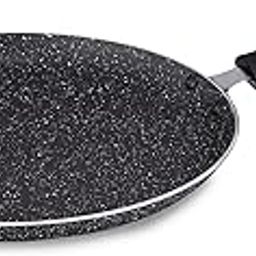 Amazon Brand - Solimo Aluminium Non-Stick Dosa Tawa | Granite Finish | Induction Base | Pfoa Free | High Temperature Resistant Exterior Coating | 25 Cm | Grey-4