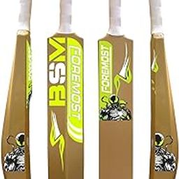Bsm Green Foremost Woody Plastic Tennis Cricket Bat Full Size Ivory Bat (34 X 4.5 Inch) for All Age Group (Green ForemostCricket Bat)-image-93