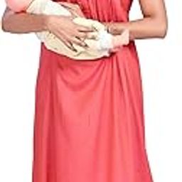 Rayon Maternity Feeding Nighty for Women Maxi/Pregnancy Night Gown/A-Line Nursing Nightwear with Zippers for Breastfeeding & Pre and Post Pregnancy-image-18