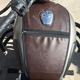 Sahara Seats Gunmetal & Pegasus Coffee Brown Tank Cover for Royal Enfield Classic 350/500 Tank Cover (Gun Metal & Pegasus)-image-72