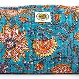 Travel Toiletry Dopp Kit Bag | Women Floral Print Cosmetics Organizer Pouch with Spacious Inner Compartments | Multicolor-image-69
