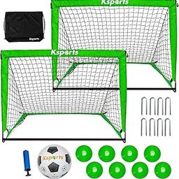 Ksports Soccer Net Bundle 4ft Greenââ‚¬â€œEasy Setup Indoors & Outdoorsââ‚¬â€œComprising of 2 Pop Up Soccer Netsââ‚¬â€œ1 Nylon Wound Soccer Ball Size 4 with Pumpââ‚¬â€œ6 Soccer Training Conesââ‚¬â€œ1 Carry Bag String Knapsack-picture-23