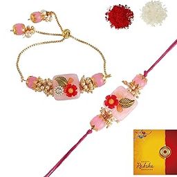 Great Art Floral Designer Rakhi for Bhaiya Bhabhi Rakshabandhan Bracelet Rakhi Set,Home Décor and Wooden Cutout-2024-13-picture-52