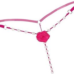 Women's Pearls Erotic Mage Panties Lingerie Rose Pink-image-6
