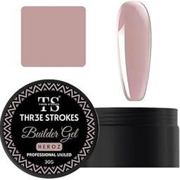 THR3E STROKES Low-Heat Builder Gel for Nails, 30ml Self-Leveling Nail Strengthener, Soak Off Long Lasting Hard UV Gel (HEROZ)-72