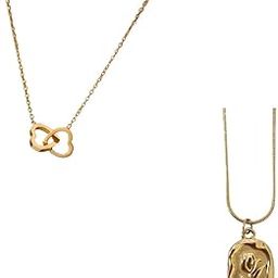 Elegant Pendant Necklace for Women | Stylish and Trendy Jewelry for Everyday & Special Occasions | Golden | (Set of 2)-image-92