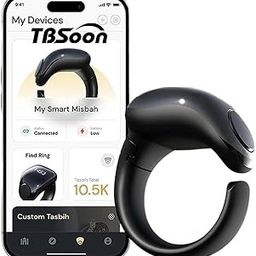 Fashion Prayer Smart Ring, Lucky Ring, Watch Ring, with Prayer Counters, 5 Prayer Time Reminders, Prayer Direction Indicator Guide, Long Battery, OLED, Azan Alarm Clock, Tasbih Beads, Cool-image-12