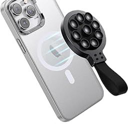 Magnetic Suction Cup Phone Mount, Silicone Suction Phone Case Grip Stand Holder, Hands-Free Shower Mirror Holder for iPhone, Ideal for TikTok Creators, Selfies-picture-29
