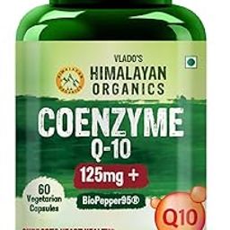 Vlado’s Himalayan Organics CoQ10-125mg With BioPepper - 5mg, COENZYME Q-10 125mg Supplement | High Absorption I Highest Strength CoQ10 In Single Capsule I For Men And Women - 60 Veg Capsules-28