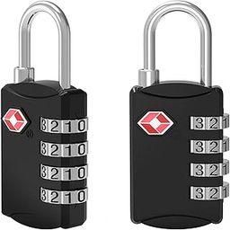 Diyife TSA Luggage Locks, [Newest Version][2 Packs] 4-Digit Security Padlock, Travel Lock, Combination Padlocks, Code Lock for Travel Suitcases Luggage Bag Case etc. Black-picture-10