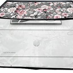 HomeStore-YEP Printer Cover Compatible for HP Laserjet Pro 4004d Printer with Zipper for Dust Protection Pink FLower-11
