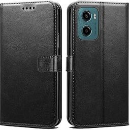 Oncraves Flip Case for Motorola G05 | Card Slots, Magnetic Closure, Black-image-82