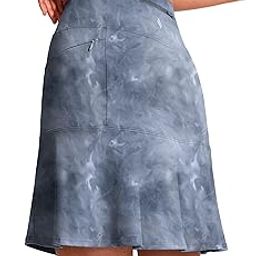 19" Golf Skorts Skirts for Women Zipper Pockets Knee Length Skort Women's High Waist Athletic Tennis Skirt, Grey Tie-dye, Medium-image-75