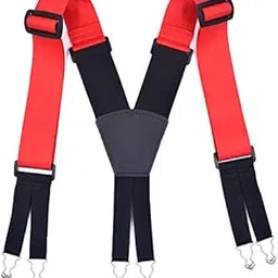 yashidun Men's 6-Clip Suspenders 5CM Wide Elastic Adjustable X Back-picture-17