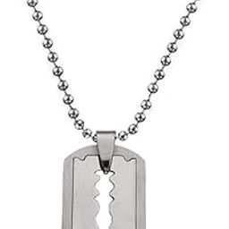 Stylish Blade Pendant Silver Stainless Steel Necklace Pendant for Men and Women-image-55