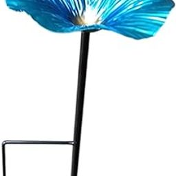 MERISHOPP Bird Baths for Outdoors Garden Metal Bird Bath for Backyard Patio Bird Lover Blue|Home & Garden|Yard, Garden & Outdoor Living|Bird & Wildlife Accessories|Birdbaths-image-22