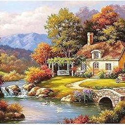 TREXEE DIY Oil Painting Paint by Numbers Kit for Kids and Adults 16" Wx20 Linen Oil Canvas Pre-Printed Canvas with Brushes and Pigment, DIY Color Oil Painting Acrylic Paints (COLOR 13)-picture-13