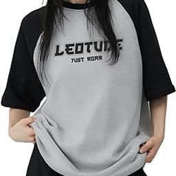 Half Sleeve Oversized Tshirt for Women, Round Neck Longline Printed Multicolour Drop Shoulder Baggie T-Shirt (Color Gray)-image-11