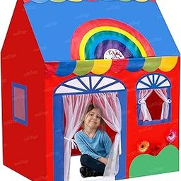 Zest 4 Toyz Jumbo Big Theme Tent House for Kids Girls Home Pretend Play Toy Baby House Hut (Rainbow Tent) Size Nearly 4.5 Ft (110 L x 134 H cm) Red Color-6