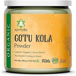 Ayurvedix Organic Gotu Kola/Centella Asiatica/Mandupakarni/Brahmi Powder - 200gm - Ayurvedic Herb for The Brain and Nervous System-image-1